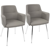 Andrew Dining Chairs (Set of 2) - LumiSource CH-ANDRW GY2