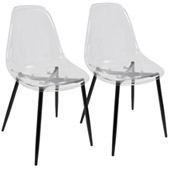 Clara Dining Chairs (Set of 2) - LumiSource CH-CLRA BK+CL2