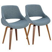 Fabrico Chairs (Set of 2) - LumiSource CH-FBCONL WLBU2