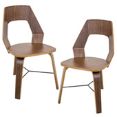Contemporary Trilogy Chairs (Set of 2) - LumiSource CH-TRILO A2 WL