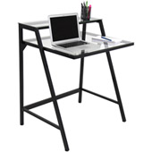 Contemporary 2-Tier Desk - LumiSource OFD-TM-2TIER CL
