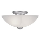 Contemporary Somerset Semi-Flush Ceiling Fixture - Livex Lighting 4207-91