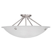 Transitional Home Basics Semi-Flush Ceiling Fixture - Livex Lighting 4275-91