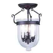 Traditional Jefferson Semi-Flush Ceiling Fixture - Livex Lighting 5061-07