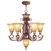 Traditional Villa Verona Six Light Chandelier - Livex Lighting 8555-63