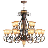 Traditional Villa Verona Fifteen Light Chandelier - Livex Lighting 8568-63