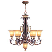 Traditional Villa Verona Six Light Chandelier - Livex Lighting 8576-63