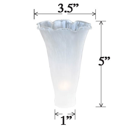 Meyda 10199 Favrile Small White Lily Lamp Shade