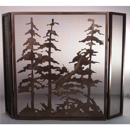 Meyda 12393 Tall Pines Folding Fireplace Screen