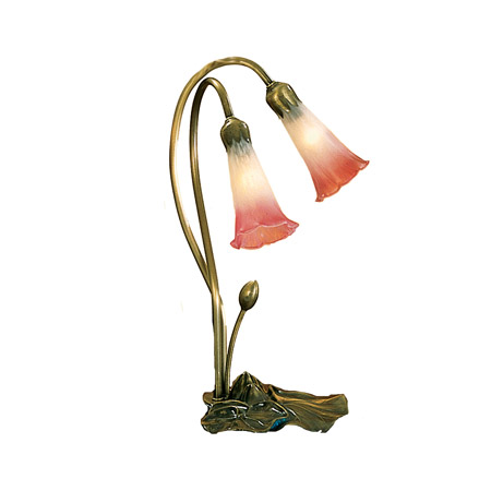 Meyda 14170 Pond Lily Pink/White Accent Lamp