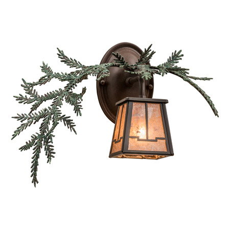 Meyda 164590 Valley View Pine Branch 16"W Left Wall Sconce