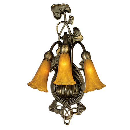 Meyda 17191 Pond Lily Amber Wall Sconce