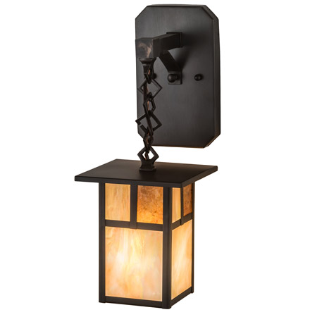 Meyda 194872 Craftsman T Hyde Park 6"Wide Hanging Wall Sconce