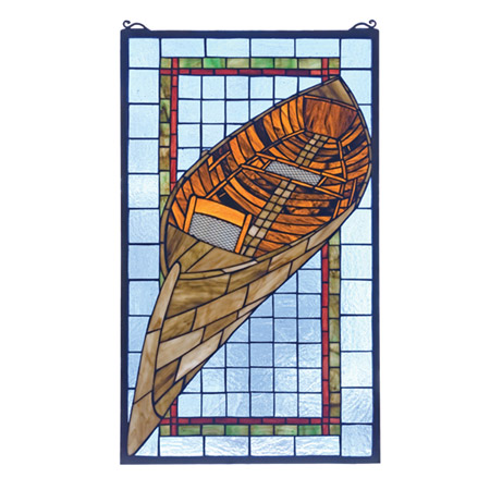 Meyda 21439 Tiffany Guideboat Stained Glass Window