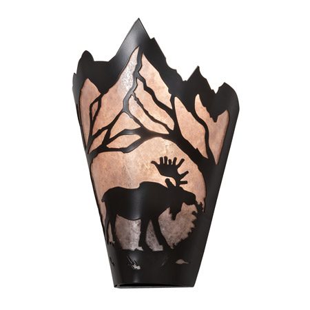 Meyda 217009 Moose at Dawn 8" Wide Right Wall Sconce