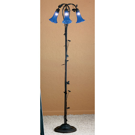Meyda 31333 Pond Lily Blue Floor Lamp