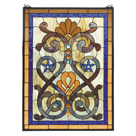 Meyda 77999 Tiffany Mandolin Stained Glass Window
