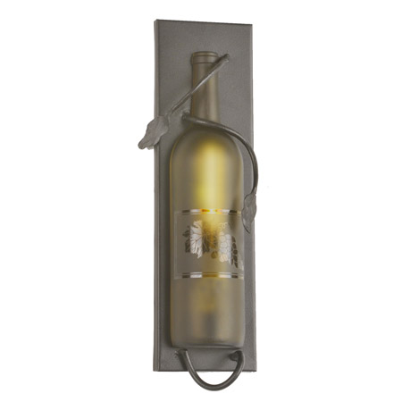 Meyda 99373 Tuscan Vineyard Etched Grapes Wine Bottle Pocket Wall Sconce