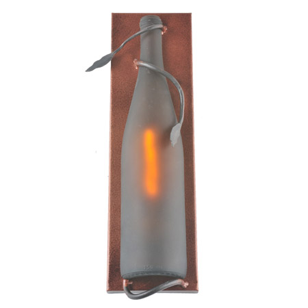Meyda 99644 Tuscan Vineyard Frosted Amber Wine Bottle Pocket Wall Sconce