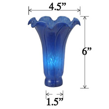 Meyda 10165 Favrile Large Blue Lily Lamp Shade