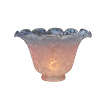 Meyda 10731 Fluted Bell 6"W Pink and Blue Shade