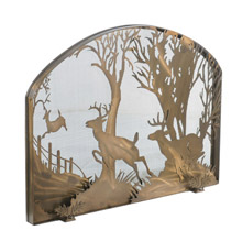 Meyda 107759 Deer On The Loose Arched Fireplace Screen