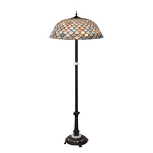 Meyda 108588 Tiffany Fishscale 62" High Floor Lamp