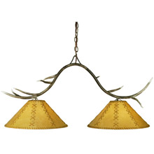 Meyda 112677 Branches Faux Leather Island Light