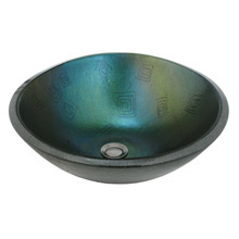Meyda 115705 Fiddleheads Custom Fused Glass Vessel Sink Bowl