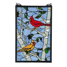 Meyda 119436 Cardinal Morning Stained Glass Window