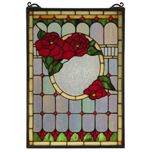 Meyda 119443 Morgan Rose Stained Glass Window