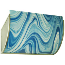 Meyda 135523 Metro Fusion Ocean Waves Glass Wall Sconce