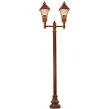 Meyda 136361 Carefree Outdoor 46" Long 2 Lantern Outdoor Street Lamp