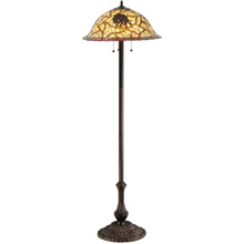 Meyda 139894 Burgundy Pinecone Floor Lamp