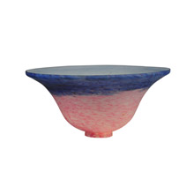Meyda 14640 Pate-De-Verre 10"W Pink/Blue Bell Shade