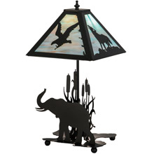 Meyda 150573 Wildlife On The Loose 11"Sq Table Lamp