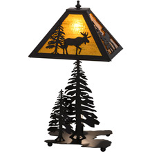 Meyda 151431 Lone Moose 11.5"Sq Table Lamp