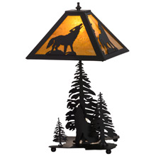 Meyda 152949 Howling Wolf Table Lamp