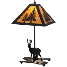 Meyda 153127 Lone Deer 11.5"Sq Table Lamp