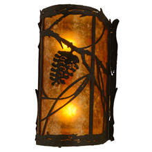 Meyda 156617 Whispering Pines 8" Wide Right Wall Sconce