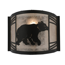 Meyda 157295 Happy Bear on the Loose 12"W Right Wall Sconce