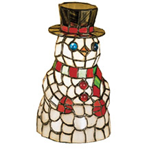 Meyda 18461 Snowman Tiffany Accent Lamp