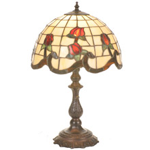 Meyda 19139 Tiffany Roseborder Accent Table Lamp