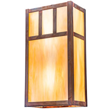 Meyda 210408 Craftsman Double Bar Hyde Park 6.5" Wide Wall Sconce