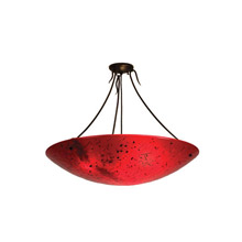Meyda 22951 Luce Rossa Fused Glass Semi-Flush Ceiling Fixture
