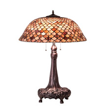 Meyda 230408 Tiffany Fishscale 31" High Table Lamp