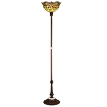 Meyda 26618 Tiffany Hanginghead Dragonfly Torchiere Floor Lamp