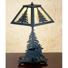 Meyda 27105 Pine Tree and Elk Table Lamp