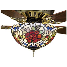 Meyda 27458 Tiffany Renaissance Rose Fan Light Fixture