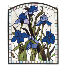 Meyda 36074 Tiffany Iris Stained Glass Window
